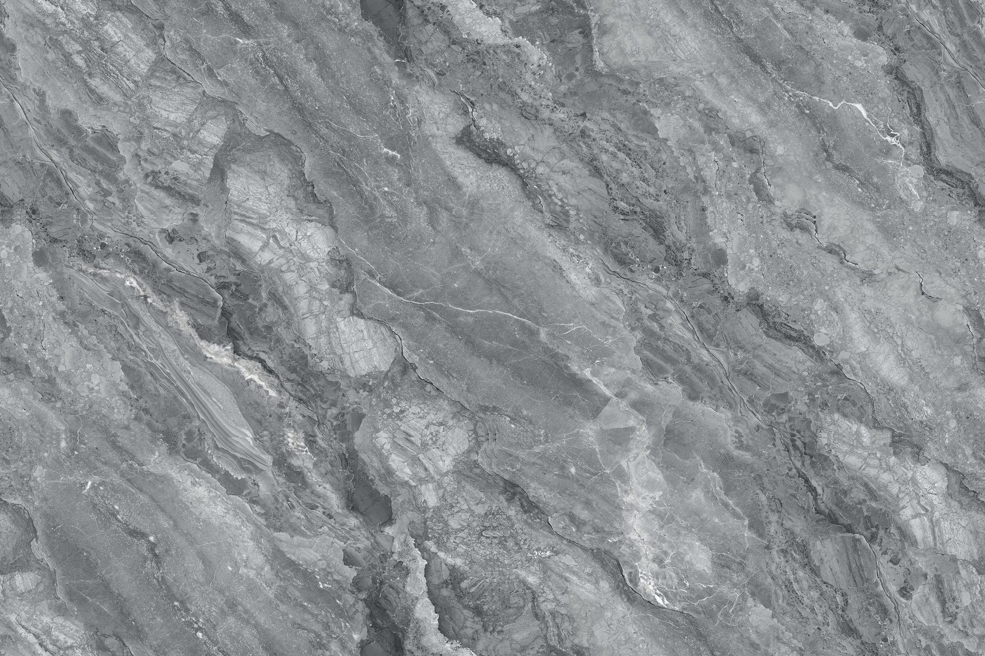 richly veined deep grey marble