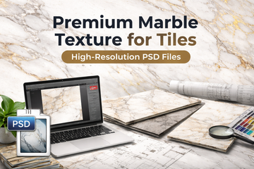 Premium Marble Texture for Tiles: High-Resolution PSD Files for Ceramic & Surface Design