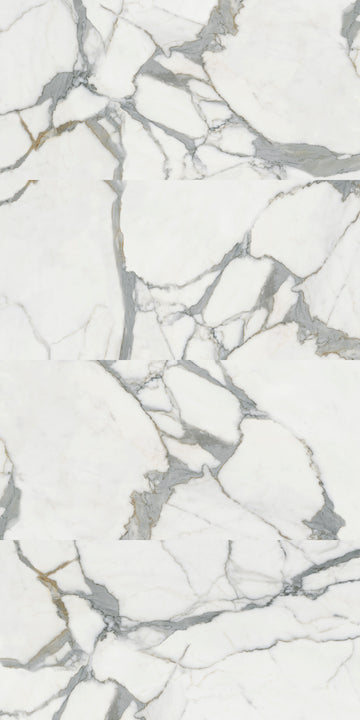 White Marble Texture with Grey Streaks | Luxury Seamless Tile Wallpaper Background